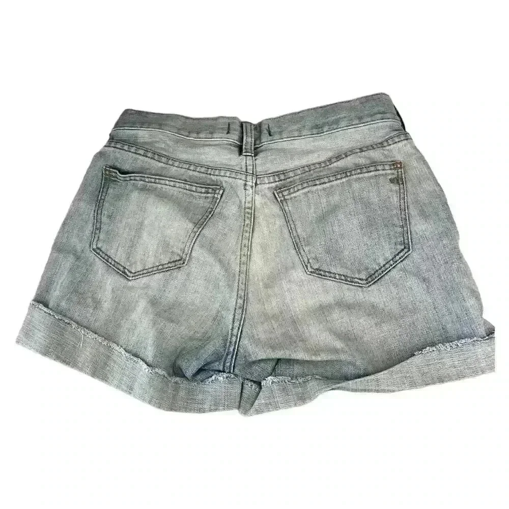 Madewell Women's Boyfriend Distressed Denim Shorts Blue Vintage Size 24 - Picture 4 of 5